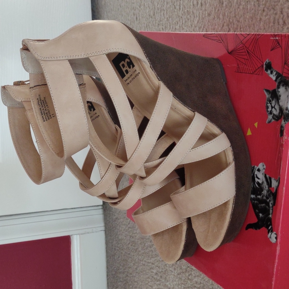 Strappy wedges